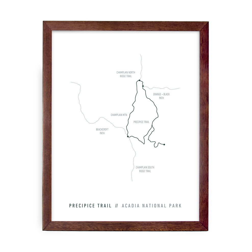 Precipice Trail Map (White + Blue)