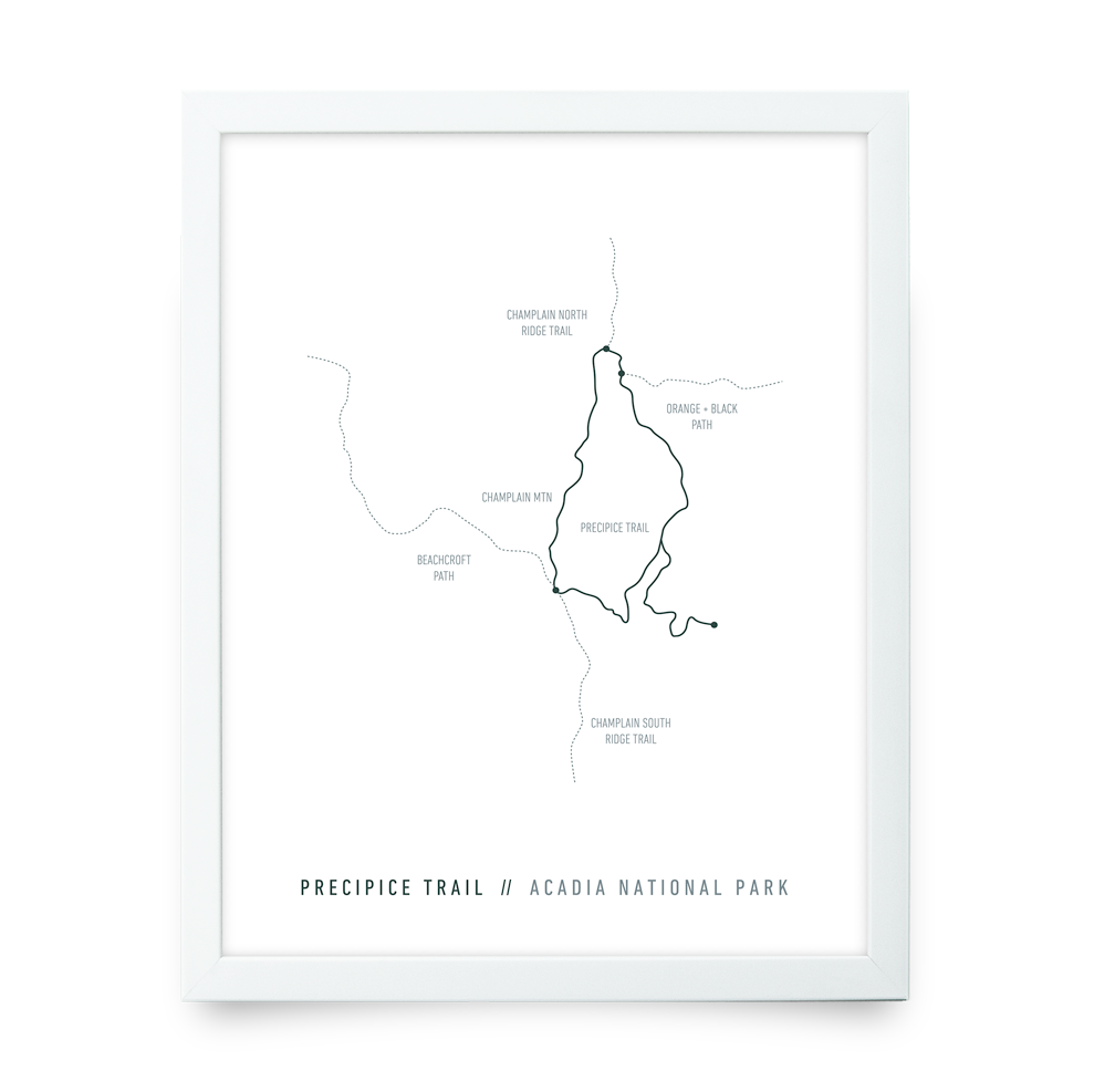 Precipice Trail Map (White + Blue)