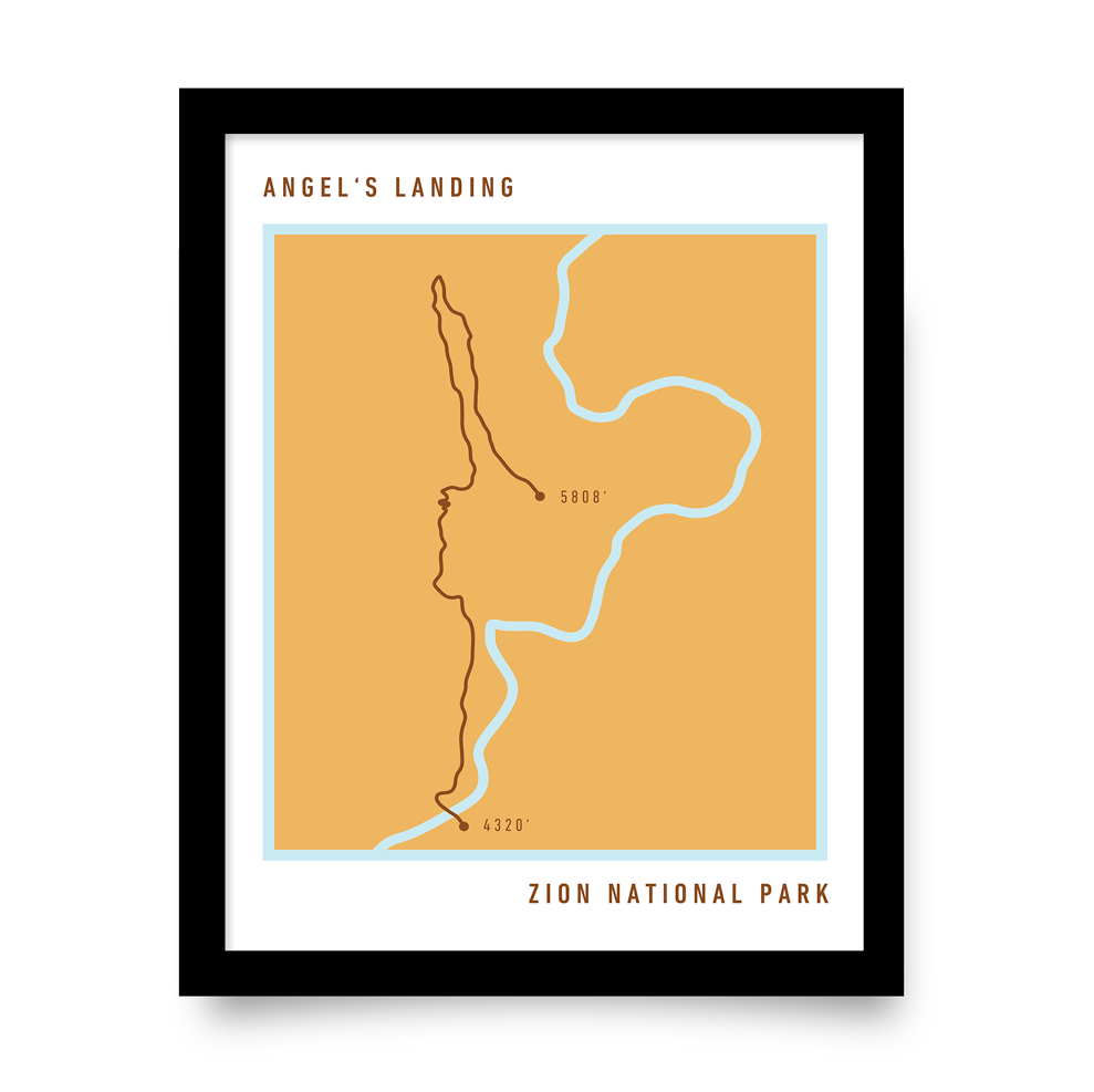 Angel's Landing Bold Trail Map (Yellow)
