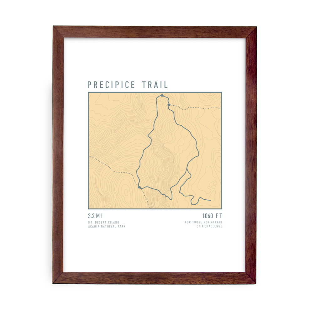 Precipice Trail Topo Map (Yellow)