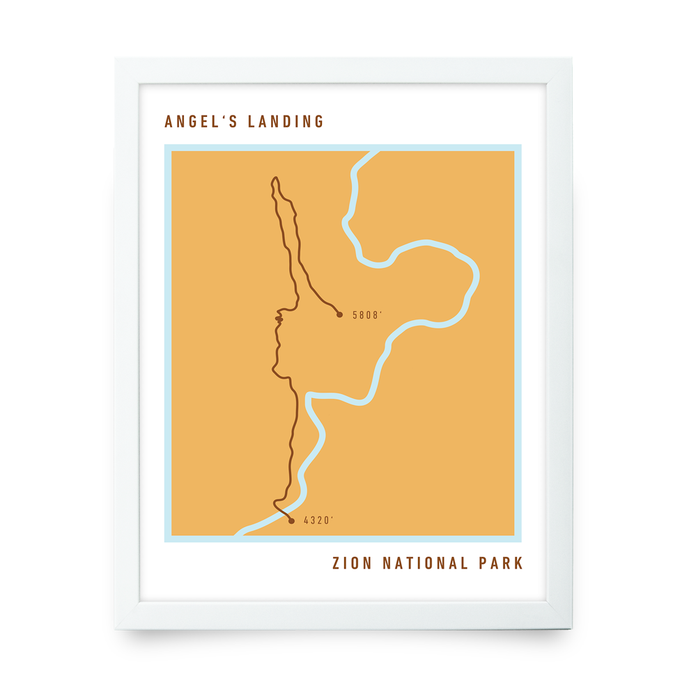 Angel's Landing Bold Trail Map (Yellow)