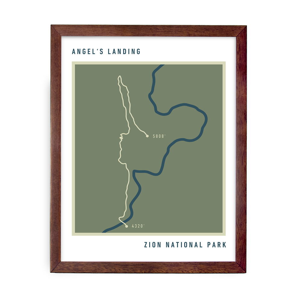 Angel's Landing Bold Trail Map (Green)