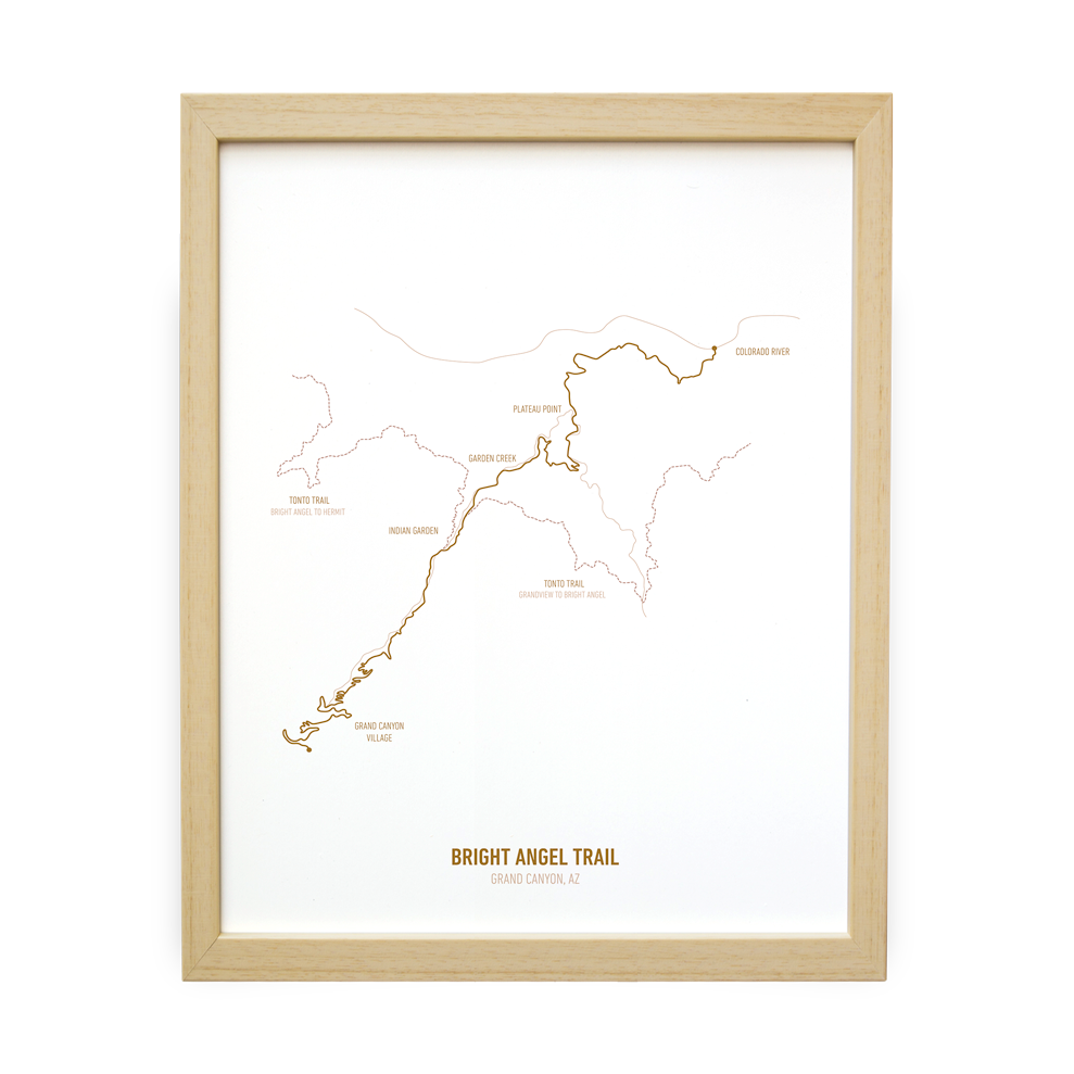 Bright Angel Trail Map (White)