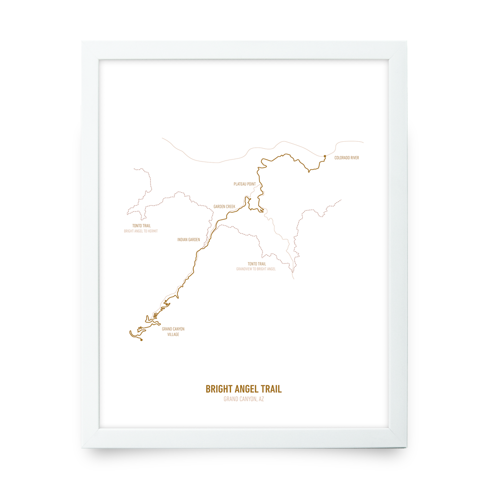 Bright Angel Trail Map (White)