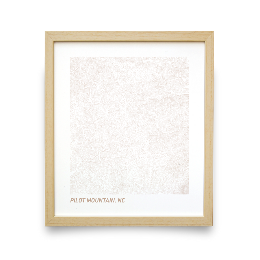 Pilot Mountain, NC Topo Map (White)