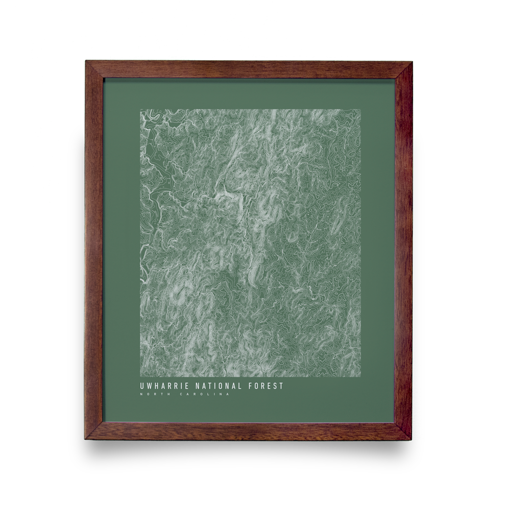 Uwharrie National Forest Topo Map (Green)