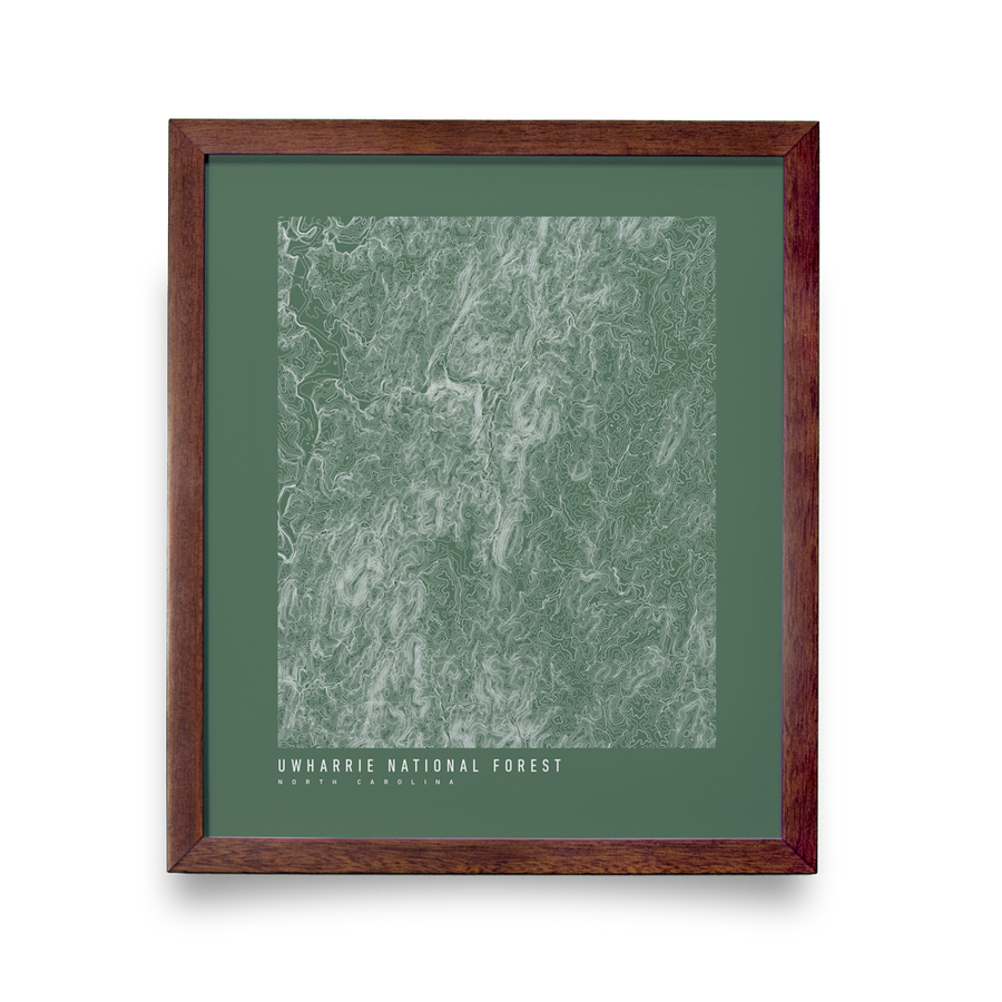 Uwharrie National Forest Topo Map (Green)