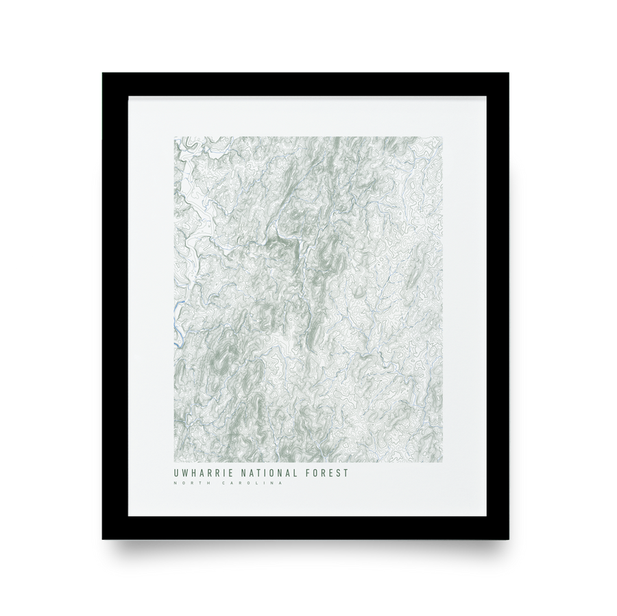 Uwharrie National Forest Topo Map (White)