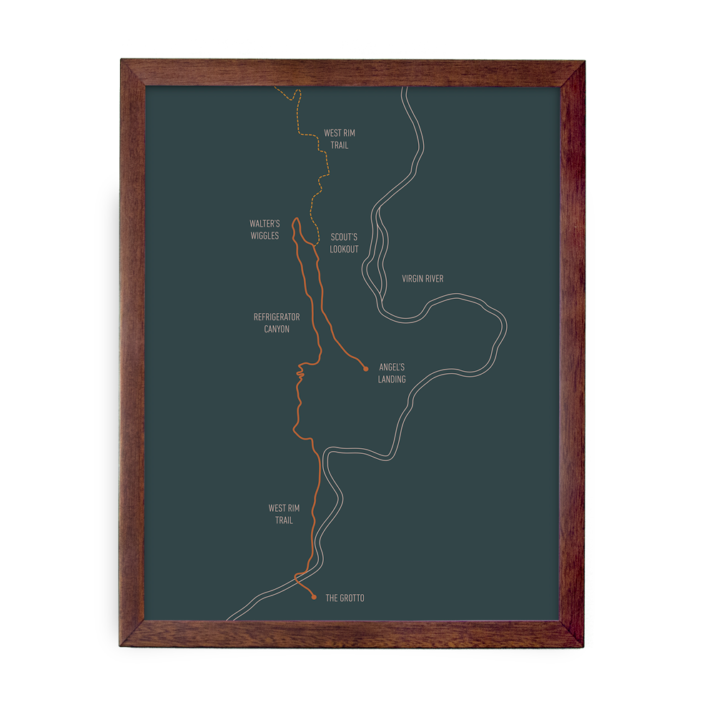 Angel's Landing Trail Map (Blue)