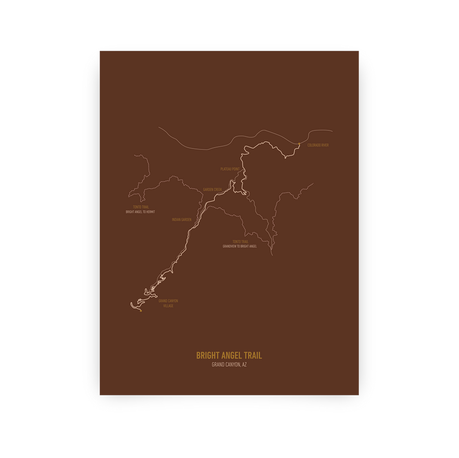 Bright Angel Trail Map (Brown)