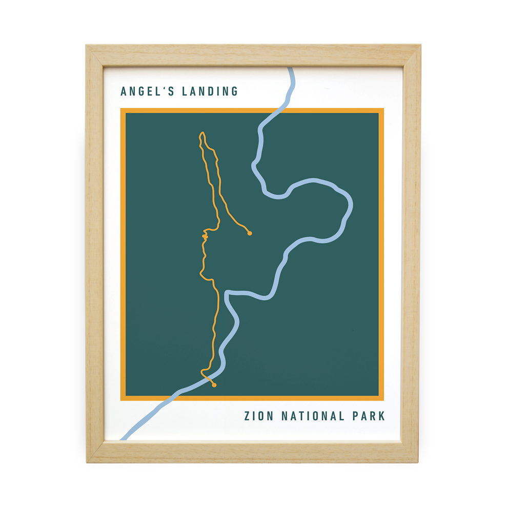 Angel's Landing Bold Trail Map (Blue)