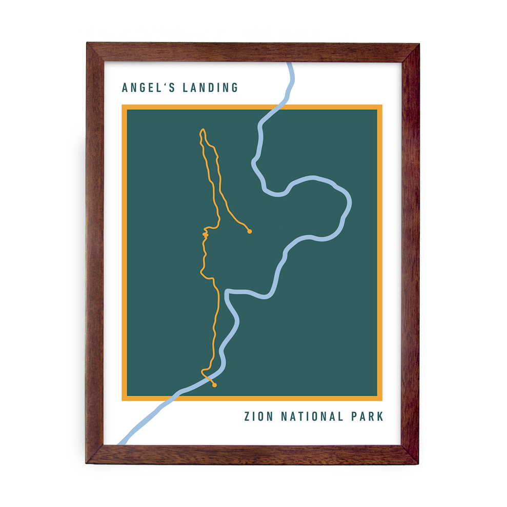 Angel's Landing Bold Trail Map (Blue)