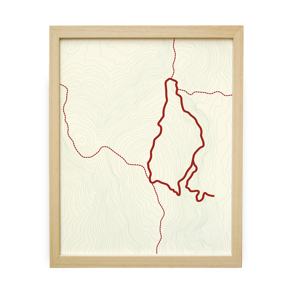 Precipice Trail Topo Map (Cream)