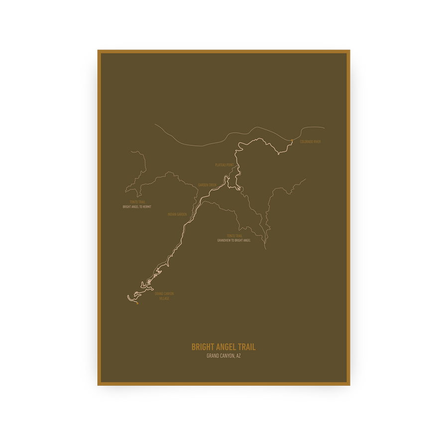 Bright Angel Trail Map (Olive)