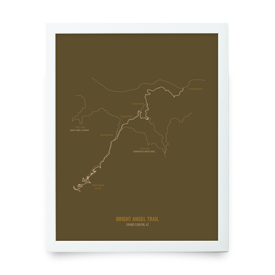 Bright Angel Trail Map (Olive)