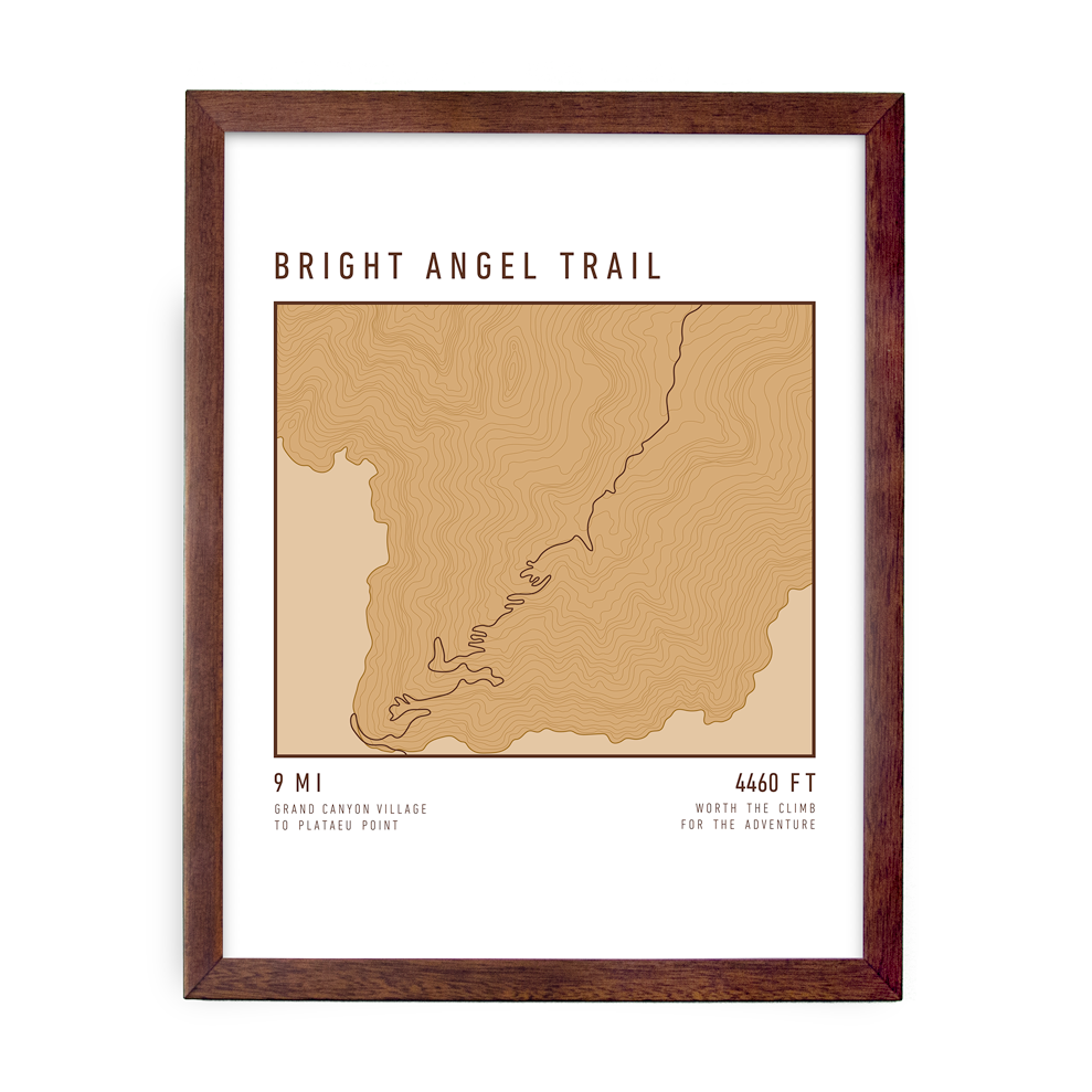 Bright Angel Topo Map (Orange)