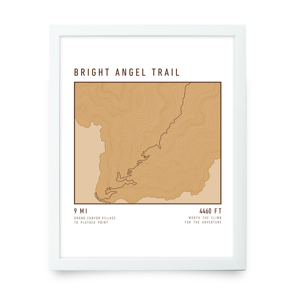 Bright Angel Topo Map (Orange)