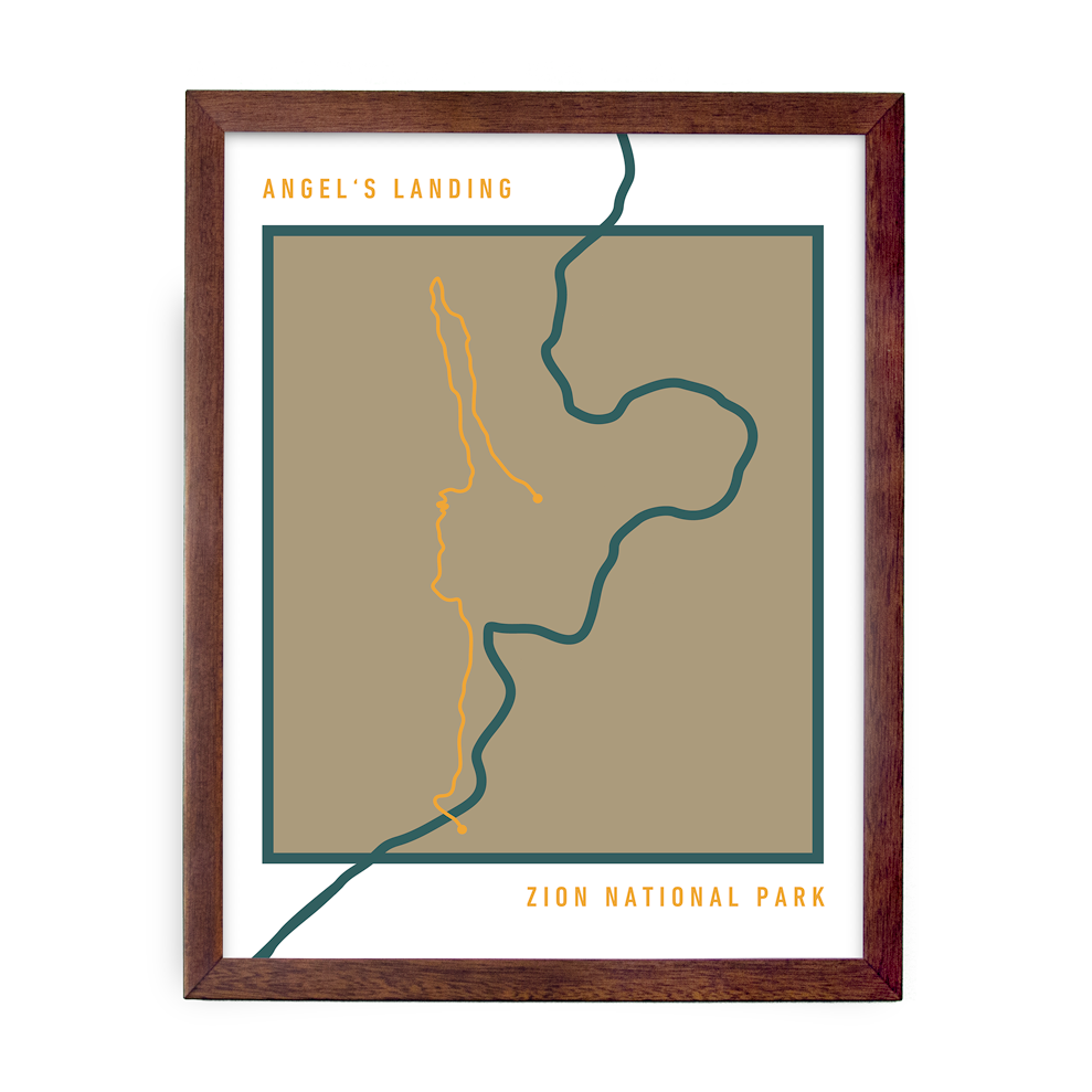 Angel's Landing Bold Trail Map (Tan)
