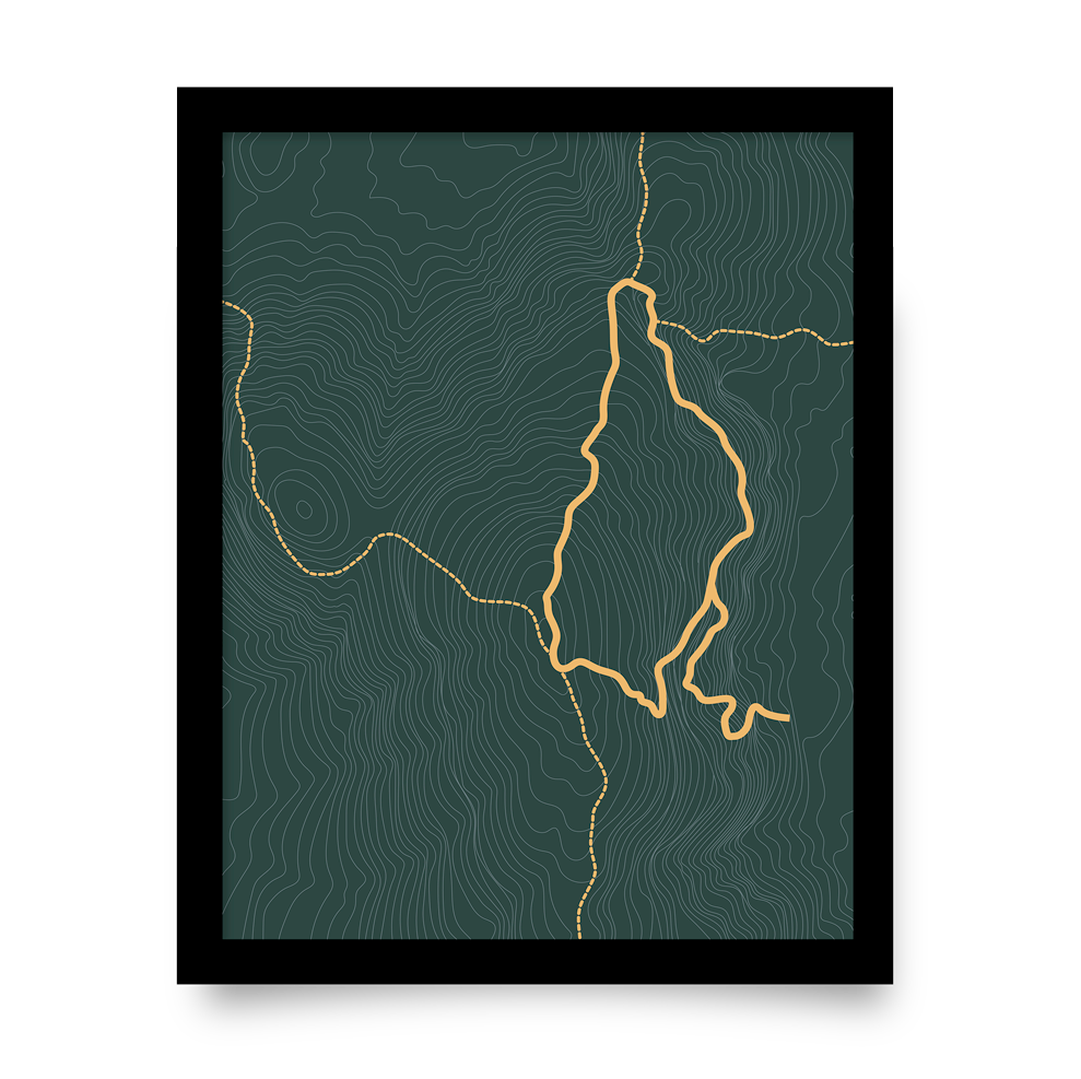 Precipice Trail Topo Map (Teal)