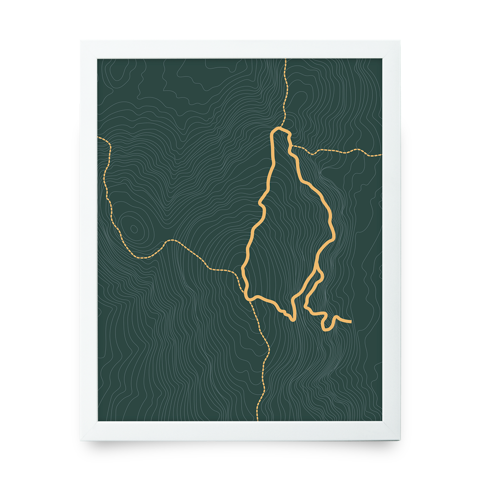 Precipice Trail Topo Map (Teal)