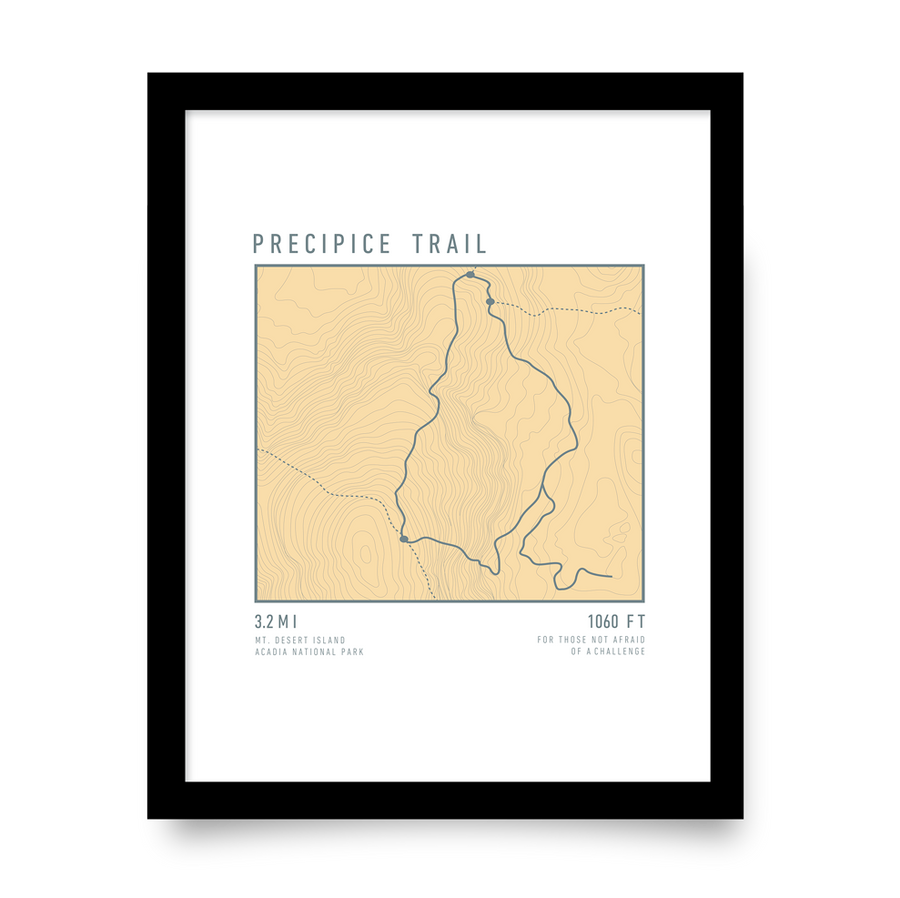 Precipice Trail Topo Map (Yellow)