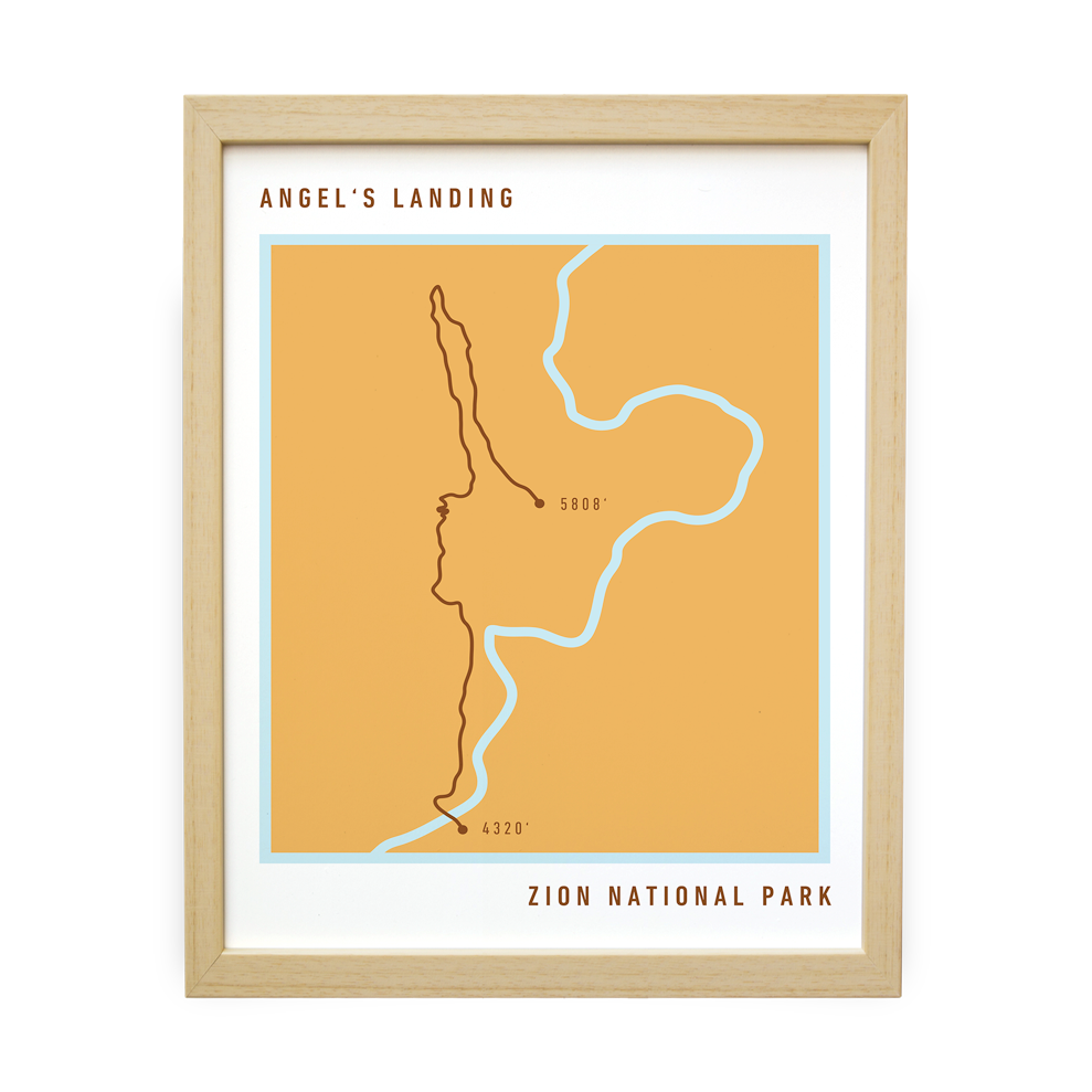 Angel's Landing Bold Trail Map (Yellow)