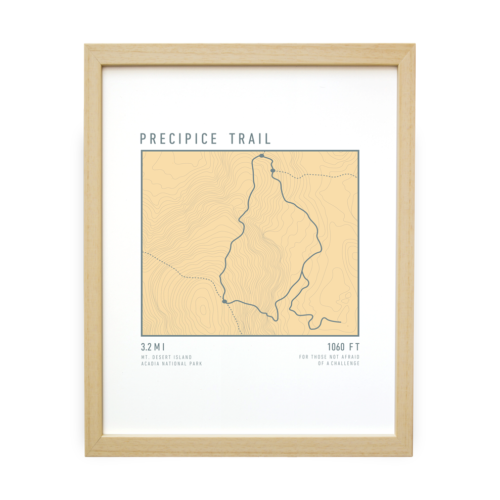 Precipice Trail Topo Map (Yellow)